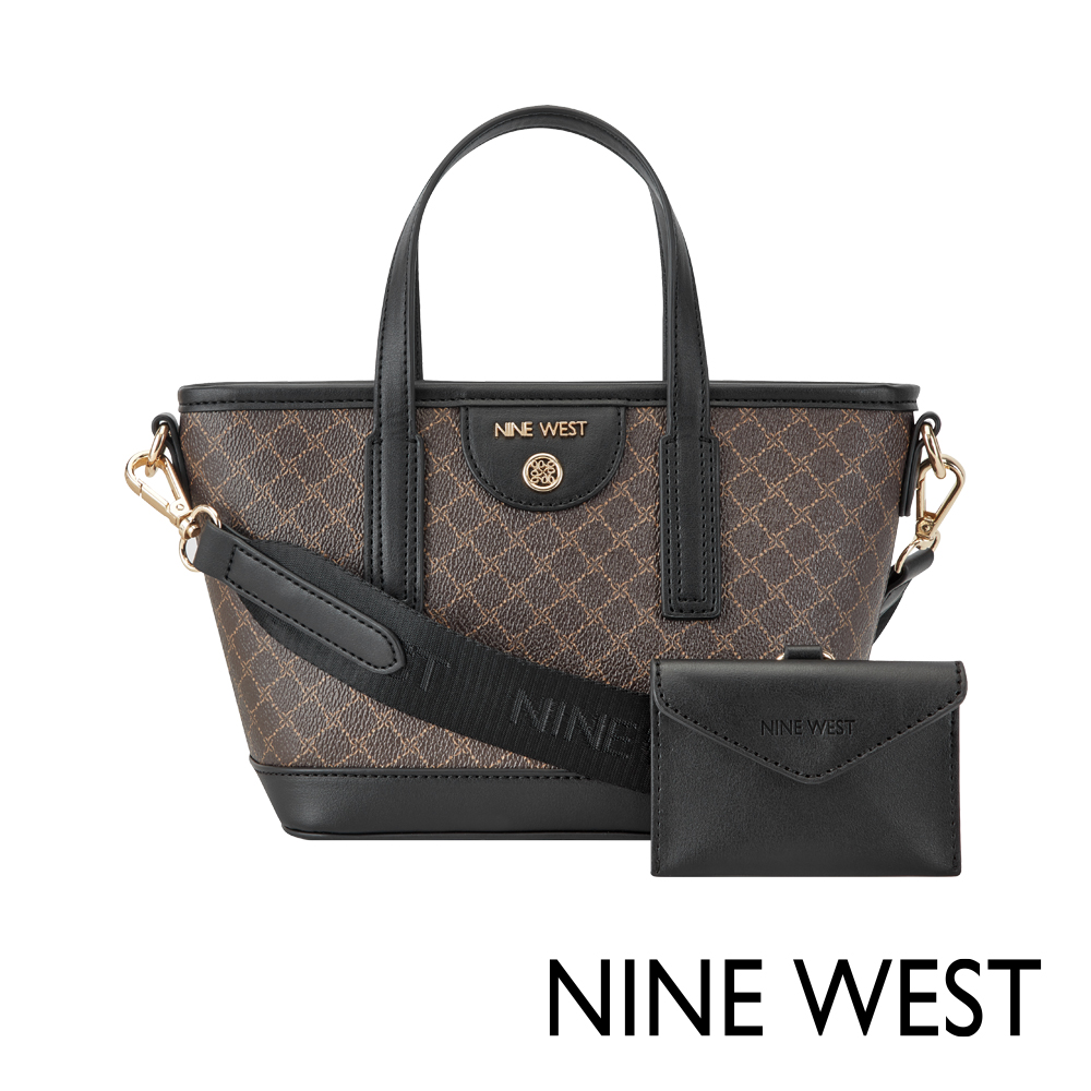 NINE WEST TADEO 拼接水餃包-LOGO咖(129475)