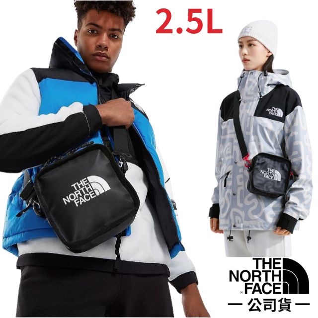 【The North Face】2.5L 大Logo多功能日用防水耐磨單肩斜揹包/3VWS