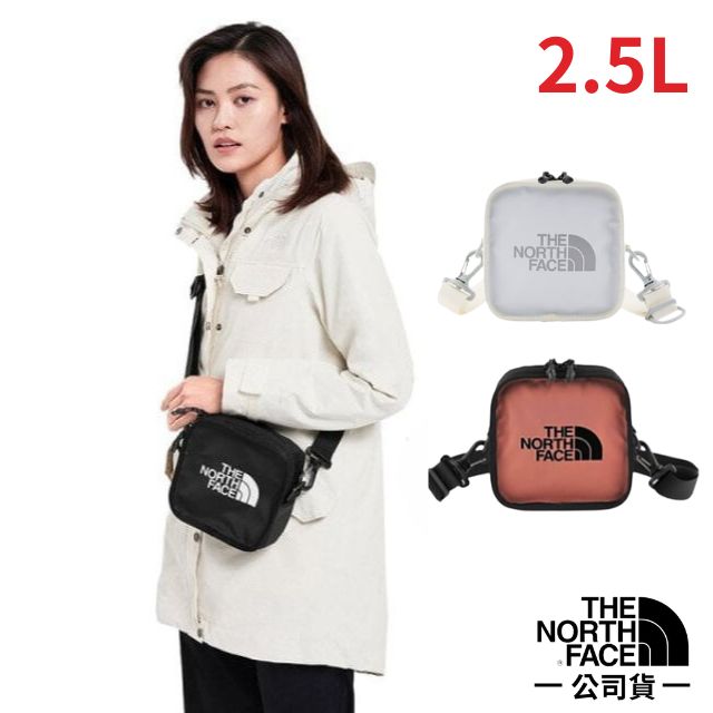【The North Face】2.5L 大Logo多功能日用防水耐磨單肩斜揹包/3VWS