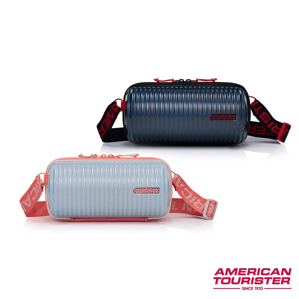 AMERICAN TOURISTER美國旅行者 ROLLIO U圓桶PC硬殼抑菌隨身包/斜揹包