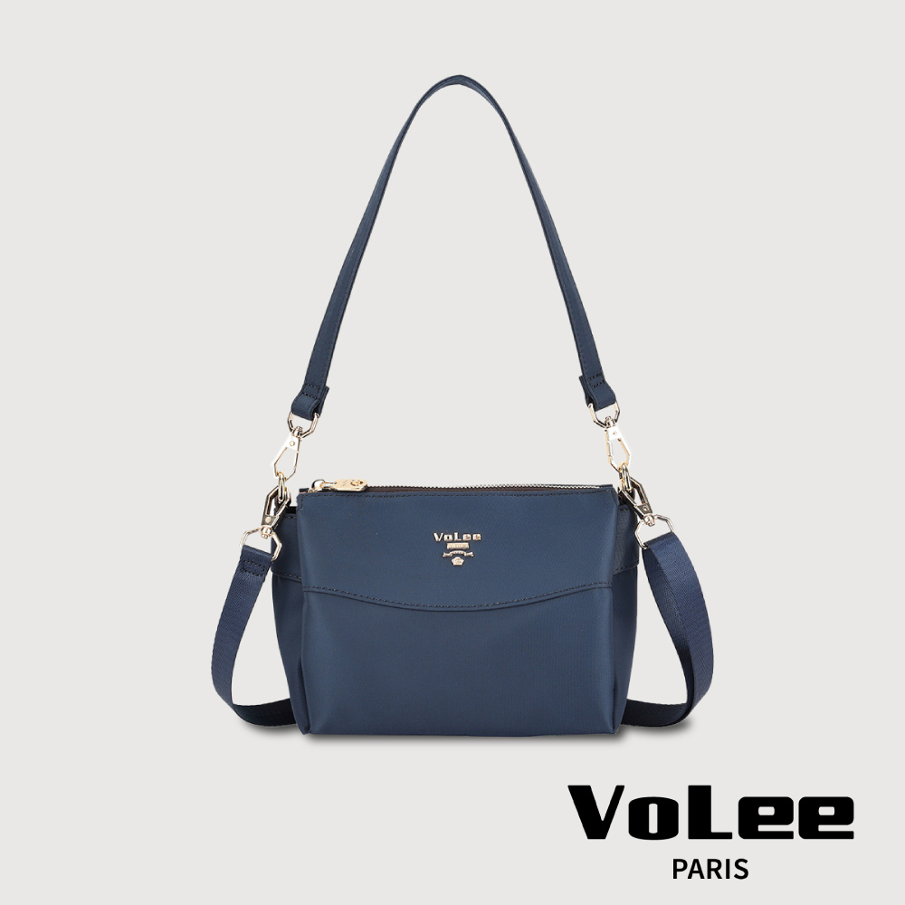 【VOLEE】尼龍兩用斜揹包(大)-藍色/VO201-489L-BL