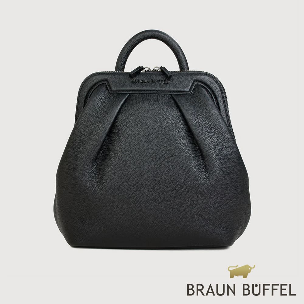 【BRAUN BUFFEL德國小金牛】臺灣總代理 安娜格-C 後揹包-黑色/BF859-71-BK