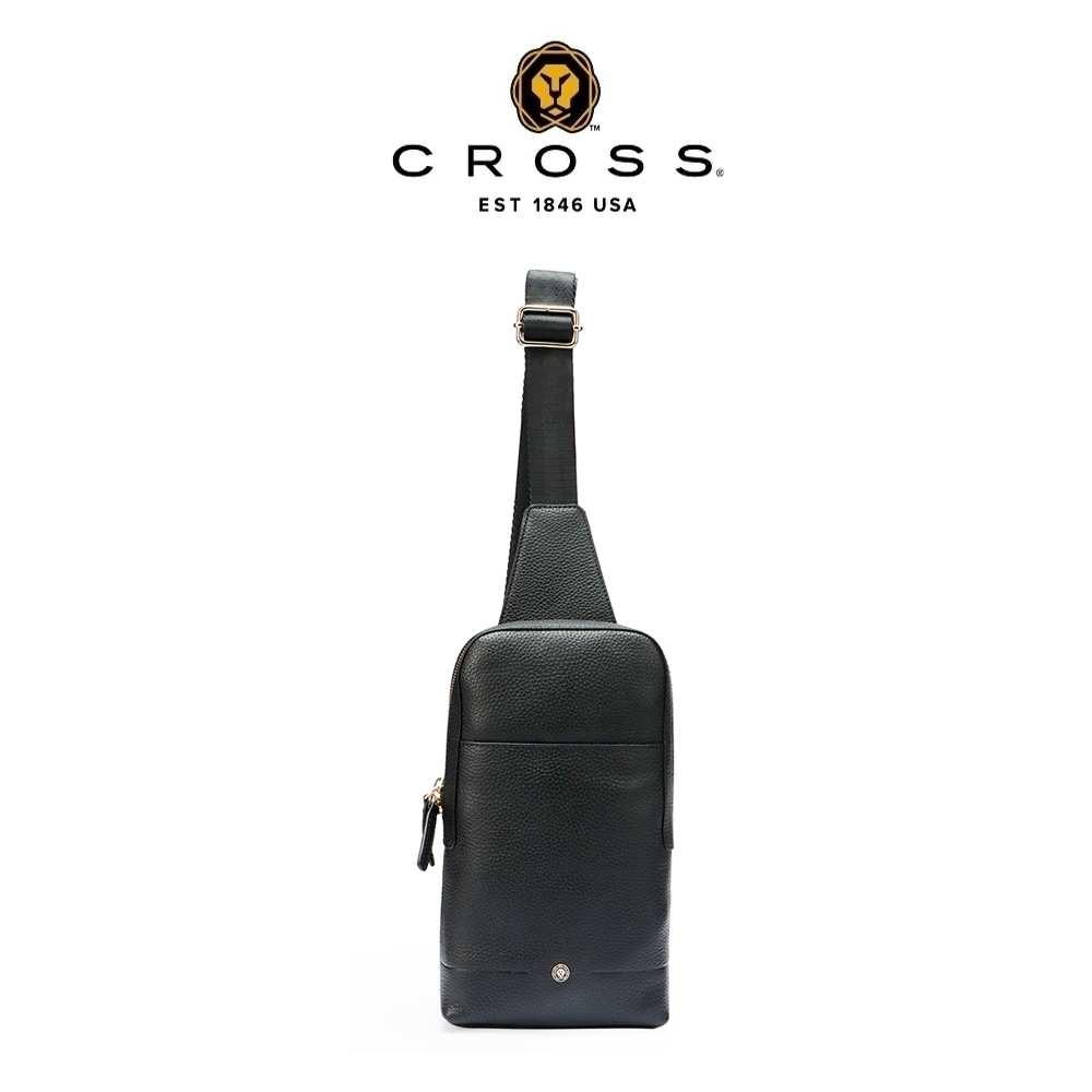 CROSS 限量1折 頂級NAPPA小牛皮單肩包 韋斯系列 全新專櫃展示品(黑色)