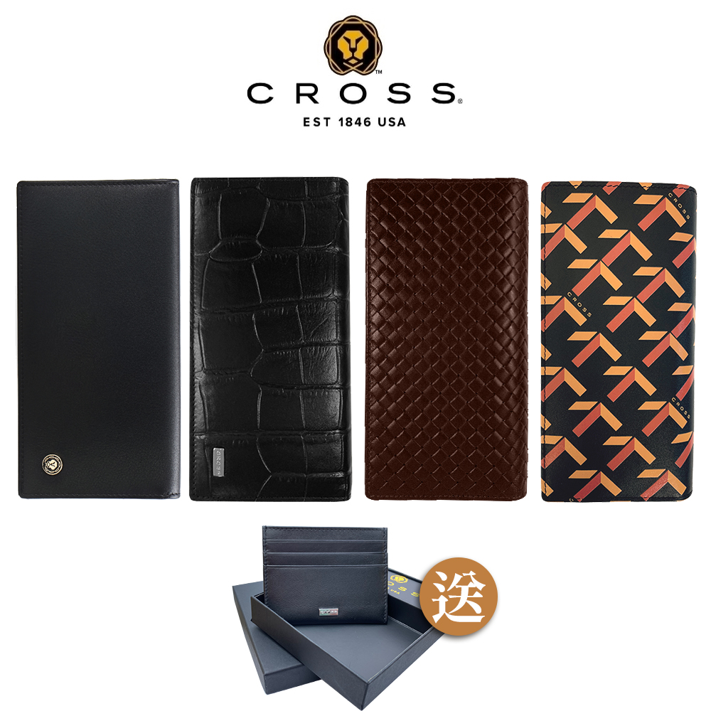 CROSS限量2折 頂級小牛皮男用長夾 全新專櫃展示品(贈送名牌小牛皮卡夾)