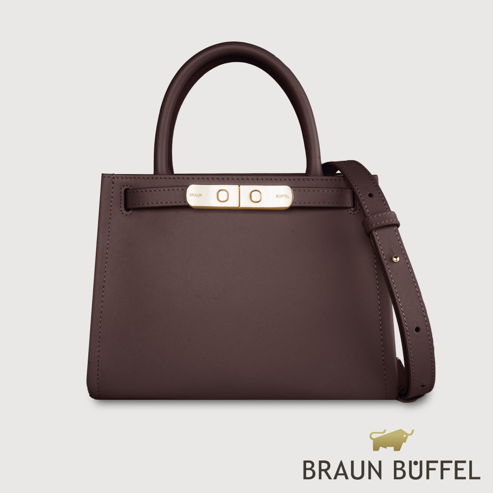 【BRAUN BUFFEL德國小金牛】臺灣總代理 尤妮爾 手提包-培土棕/BF867-56-POS