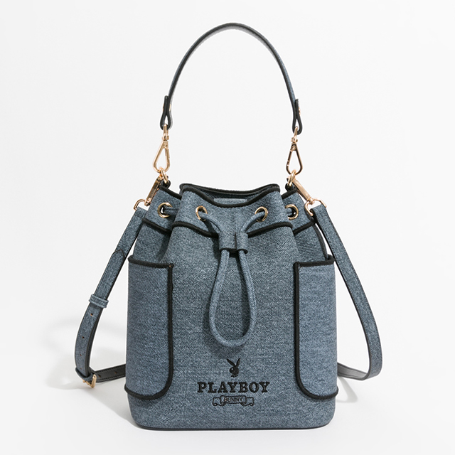 PLAYBOY - 水桶包附長短背帶 Elevated系列 - 藍色
