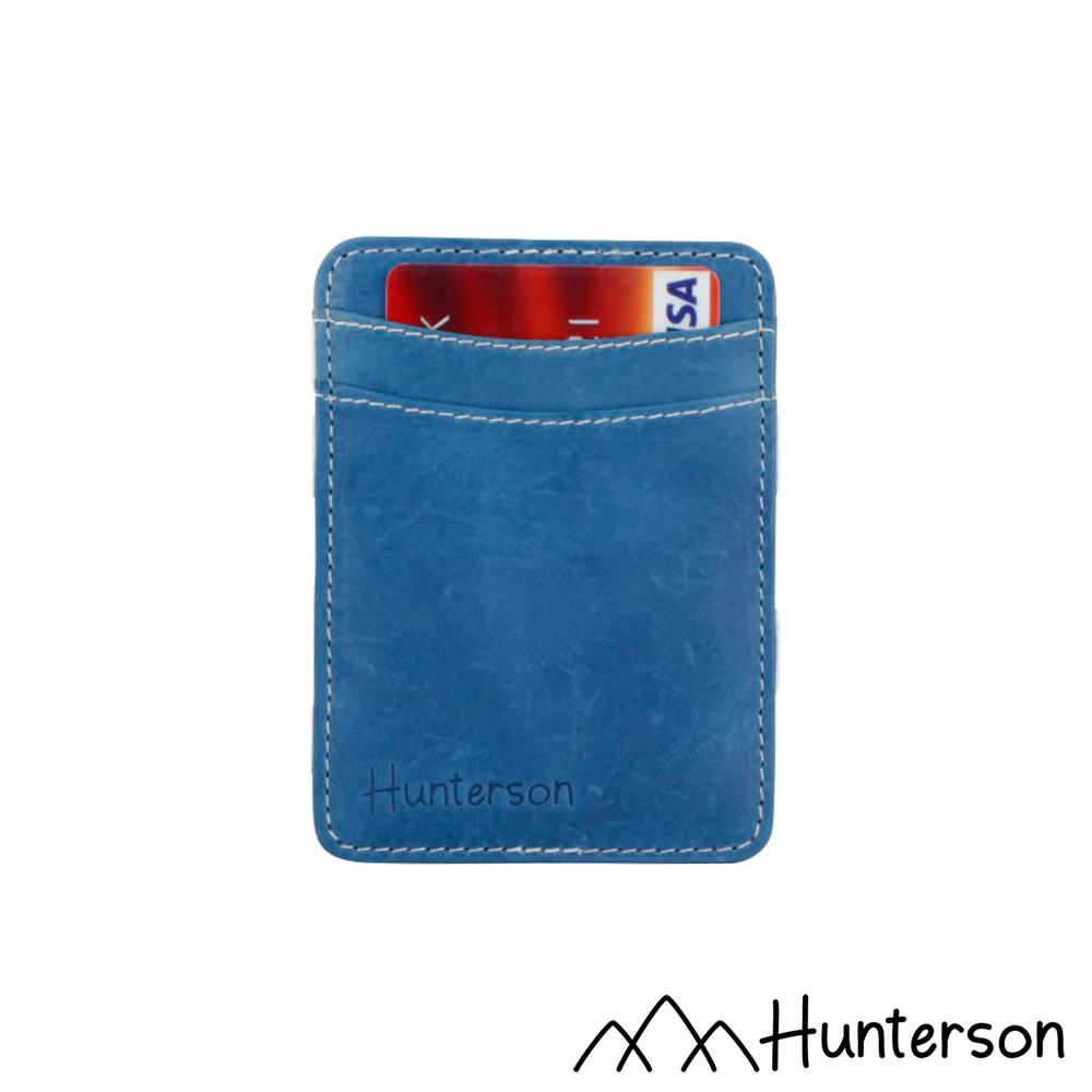 【Hunterson】雙色皮夾-天藍-白 HU-S1RFID-AH