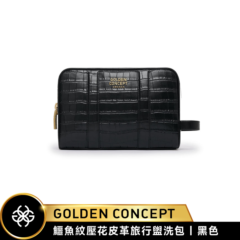 【Golden Concept】CROCO EMBOSSED鱷魚紋壓花皮革旅行包-L