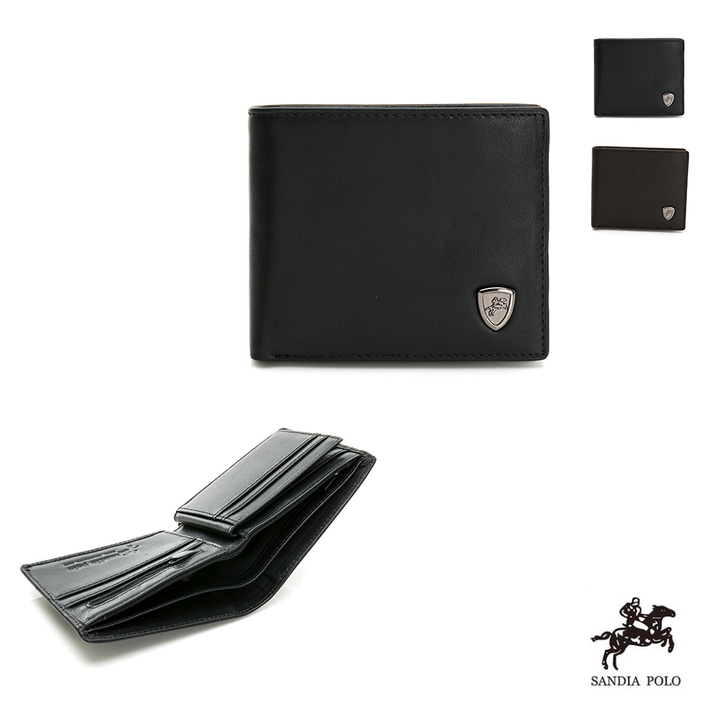 DF BAGSCHOOL - SANDIA POLO小牛皮可抽取式夾層長短拉錬皮夾-共2色