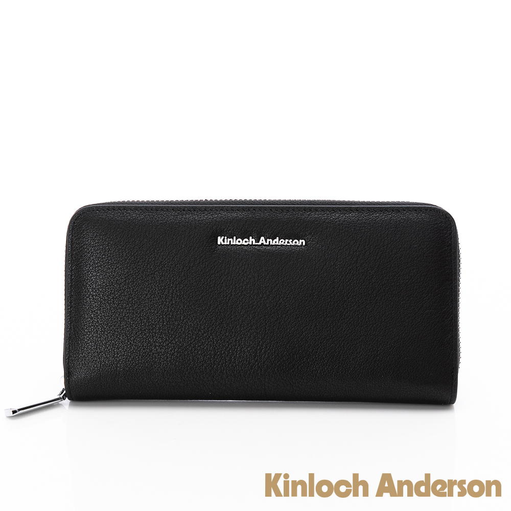 【Kinloch Anderson】Gladys 牛皮拉鍊長夾-優雅黑