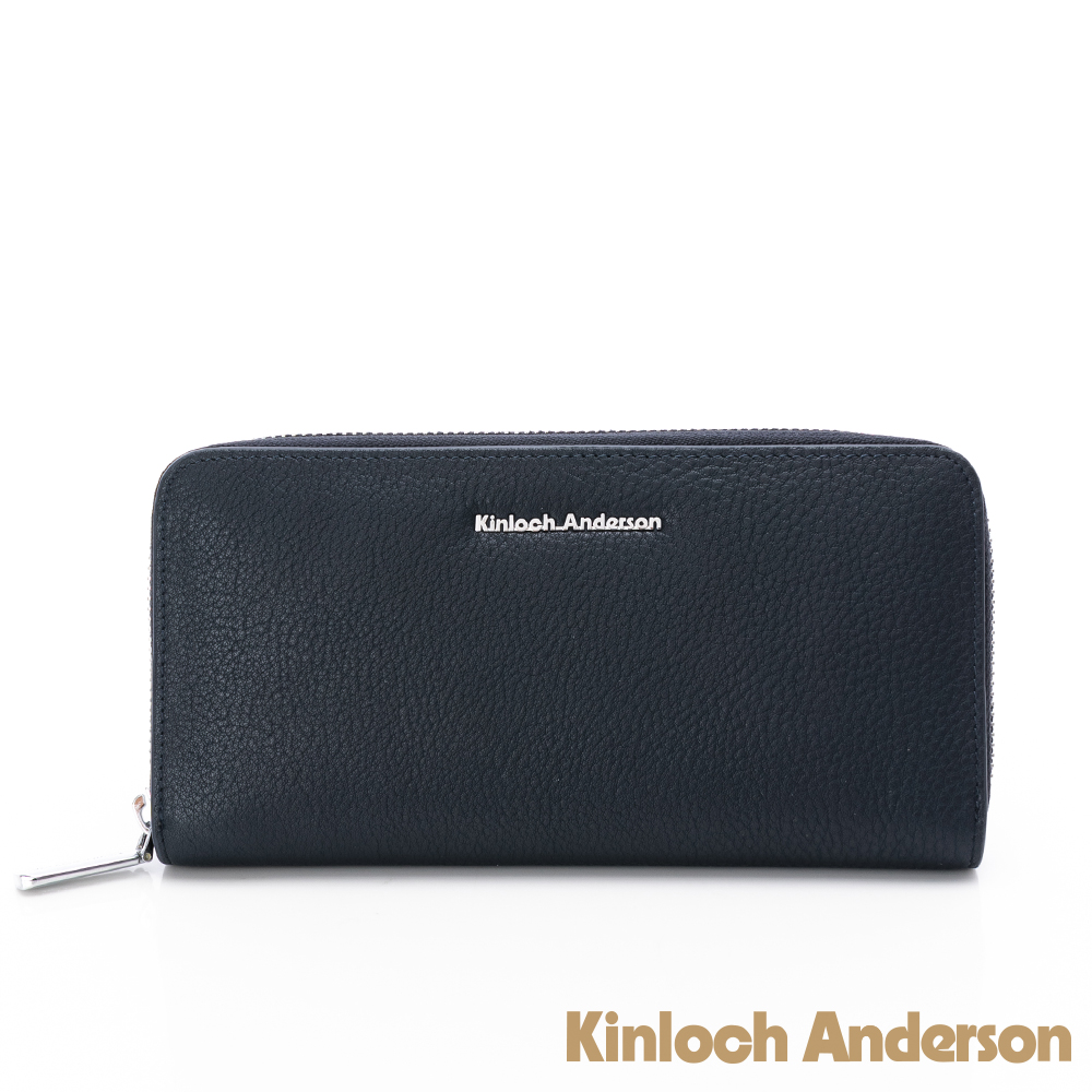 【Kinloch Anderson】Gladys 牛皮拉鍊長夾-夜空藍