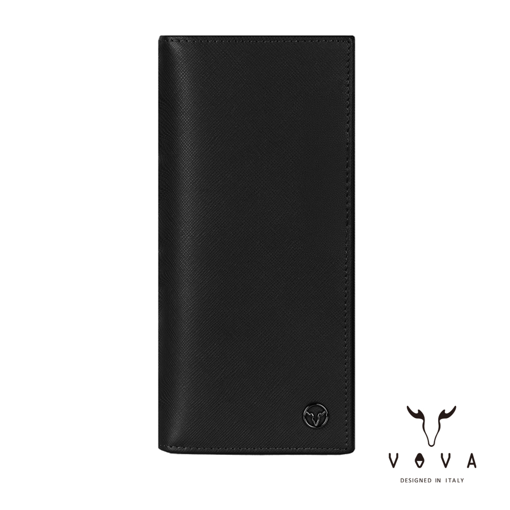 VOVA 沃汎 CASSIEN 卡西安系列12卡長夾 -黑色 VA134W005BK