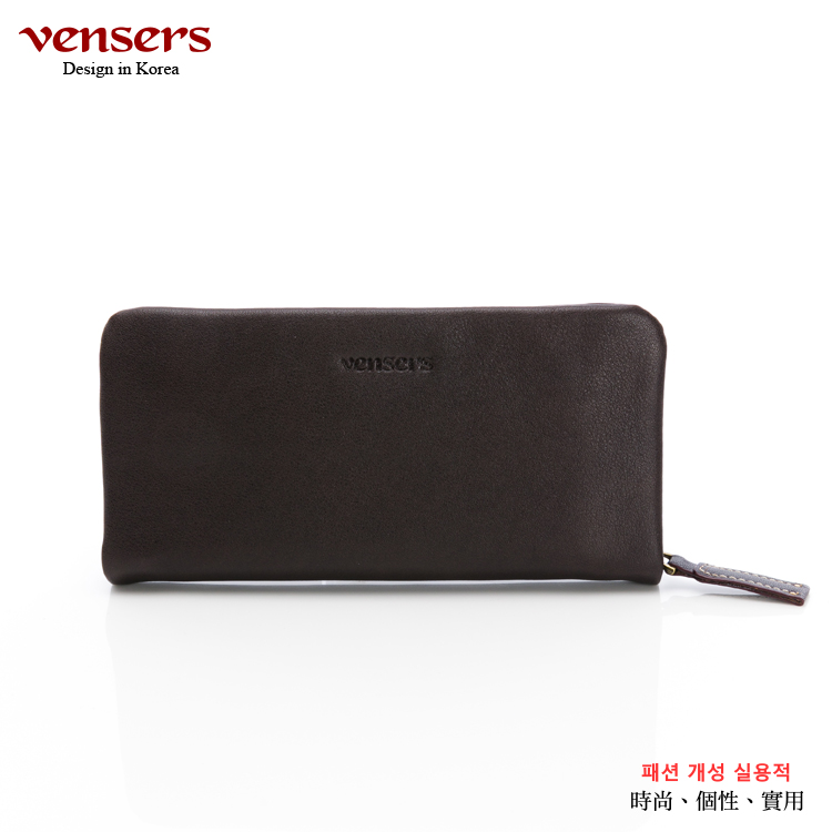 【vensers】牛皮潮流個性皮夾~(TJ812201咖啡長夾)