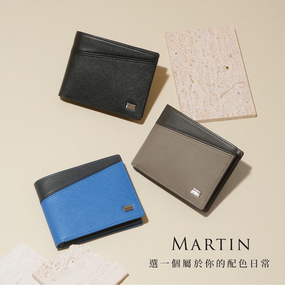 真皮皮夾 男生皮夾 錢包 8卡中翻子夾 壓釦零錢袋 Martin系列-0103-10903-Crocodile 鱷魚皮件