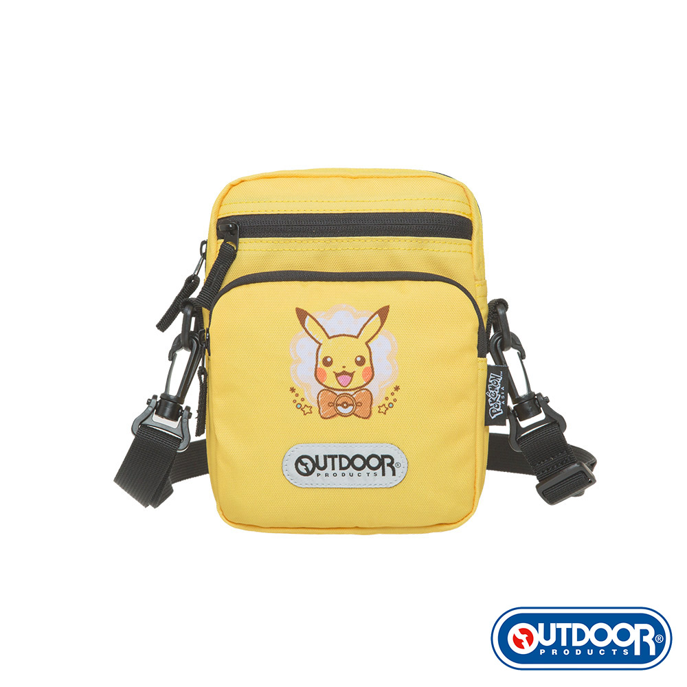 【OUTDOOR】Pokemon聯名款手繪風皮卡丘直式側揹包-黃色 ODGO21B02YL