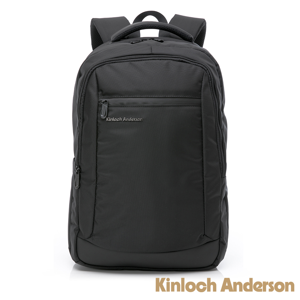 【Kinloch Anderson】菁英姿態 極簡造型大容量前袋拉鍊後背包-黑色