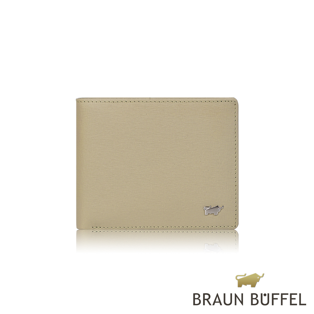 【BRAUN BUFFEL 德國小金牛】臺灣總代理 瓦拉頓 5卡透明窗皮夾-淺綠色/BF397-316-SG