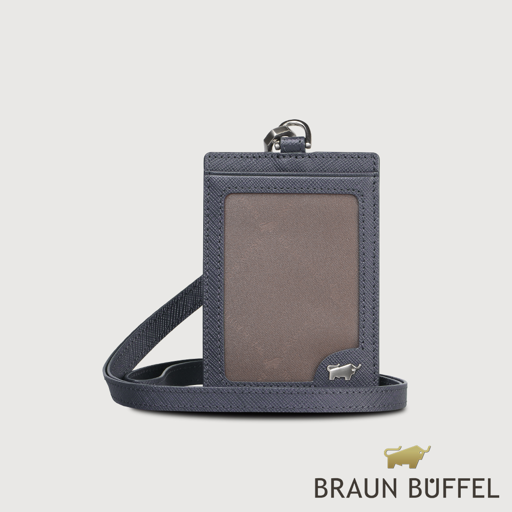 【BRAUN BUFFEL 德國小金牛】臺灣總代理 尚恩-A 證件夾-藍色/BF354-170-NY