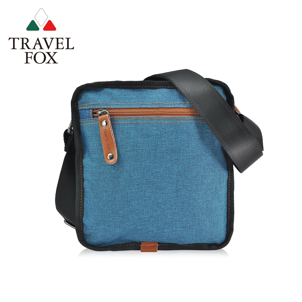 【TRAVEL FOX 旅狐】簡約單寧紋側背包 (TB822-47) 藍色