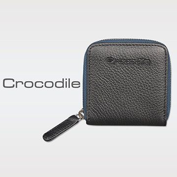 Crocodile 荔紋系列 Easy 輕巧方形拉鍊零錢包 0103-08001