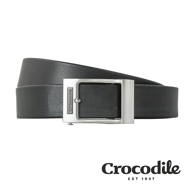Crocodile 鱷魚皮件 寬版真皮自動扣皮帶(35mm) 0101-25006-01