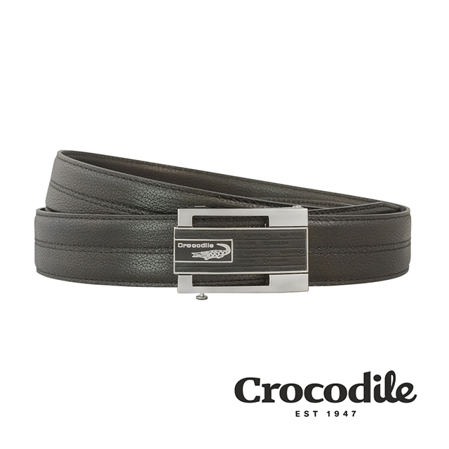 Crocodile 鱷魚皮件 寬版真皮自動扣皮帶(35mm) 0101-25008-01