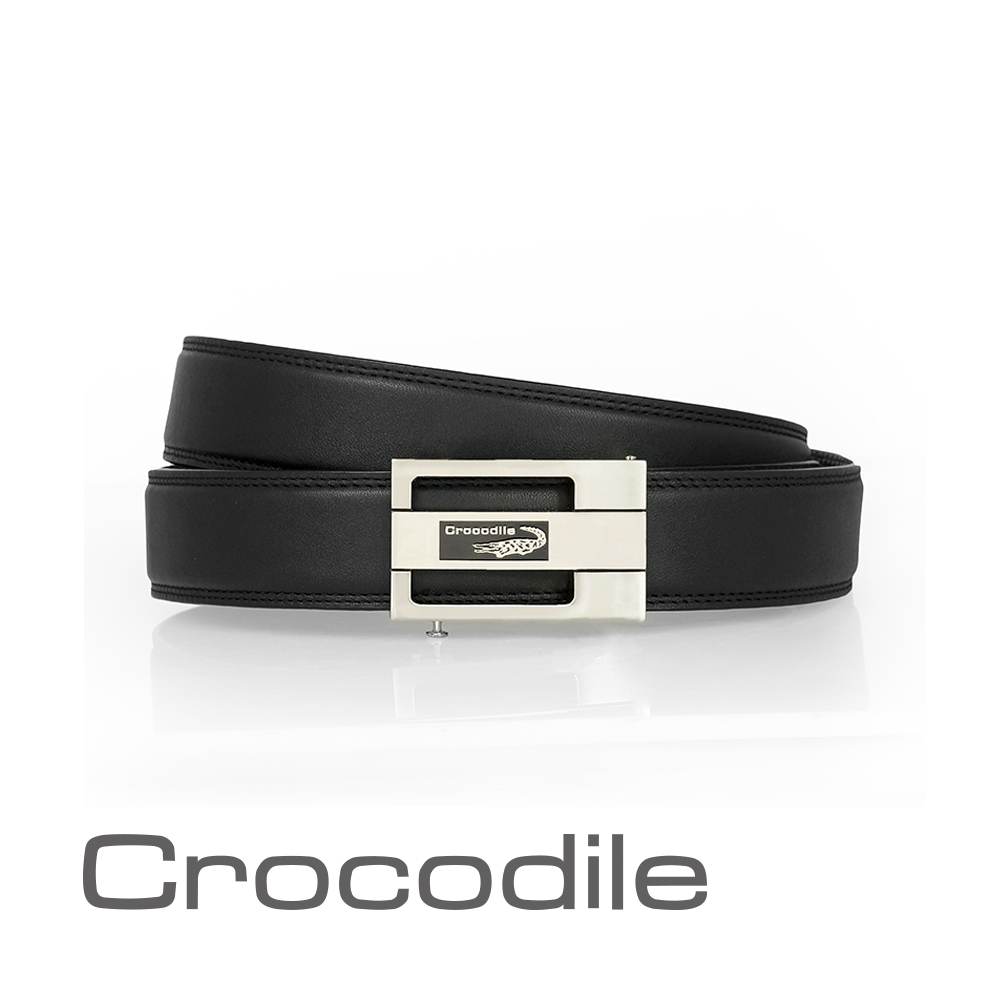 Crocodile 鱷魚皮件 真皮皮帶 紳士自動穿扣皮帶 0101-25003-01