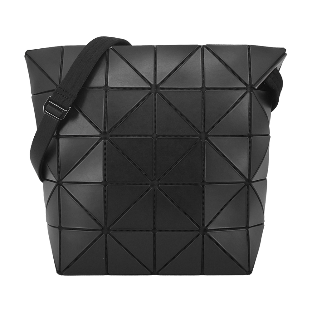 ISSEY MIYAKE 三宅一生 BAOBAO BLOCKY 5X6霧面皮革單肩斜背兩用包-黑