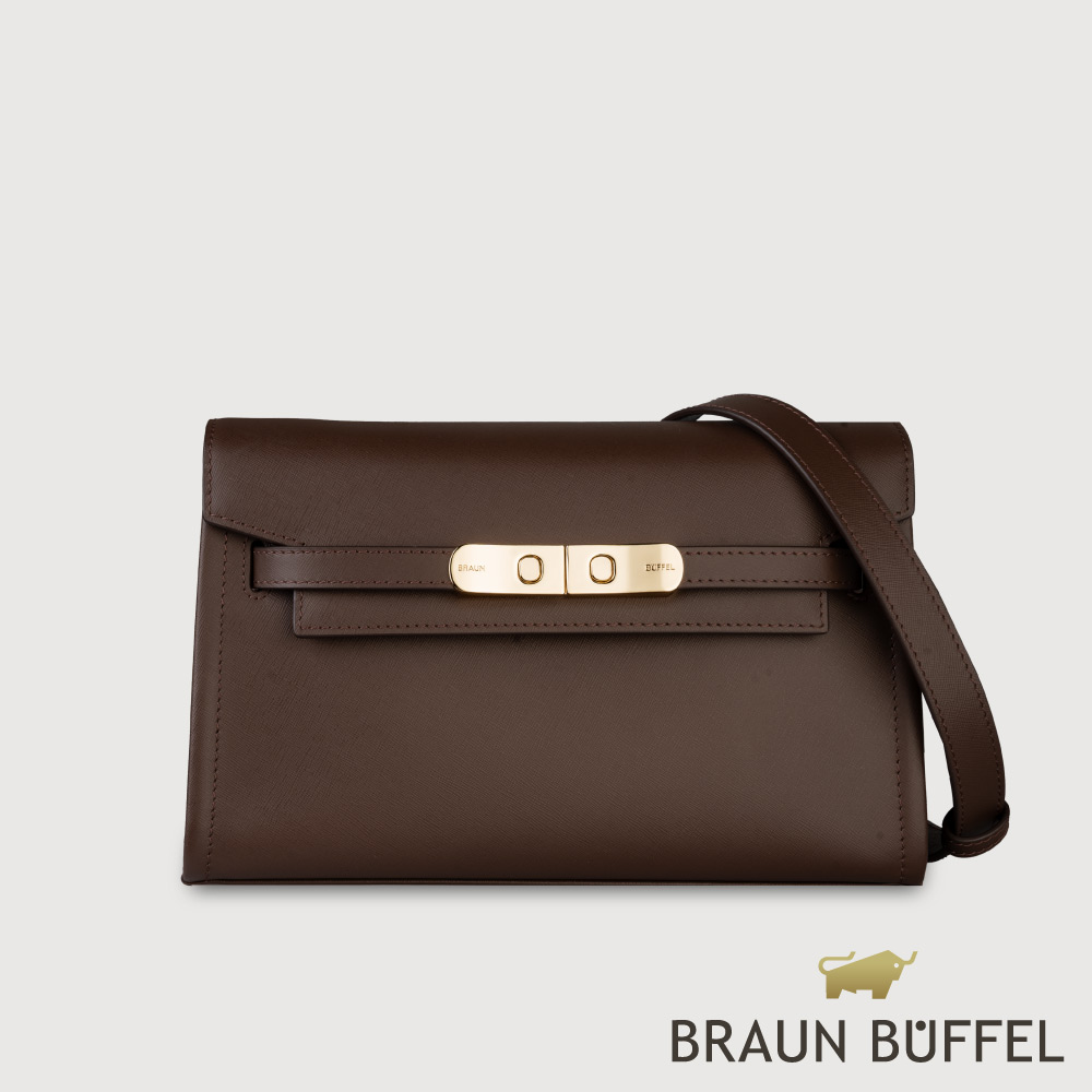 【BRAUN BUFFEL德國小金牛】臺灣總代理 尤妮爾 肩包-培土棕/BF867-26-POS