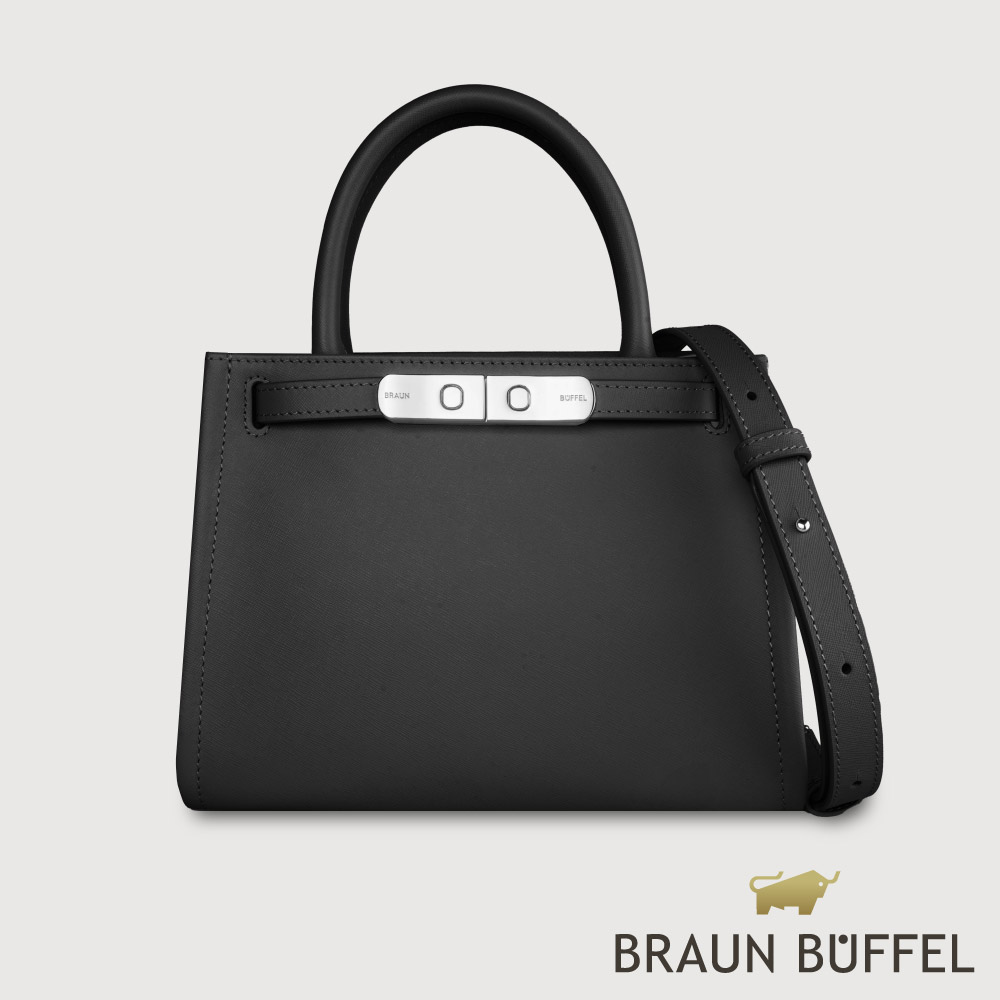 【BRAUN BUFFEL德國小金牛】臺灣總代理 尤妮爾 手提包-黑色/BF867-56-BK