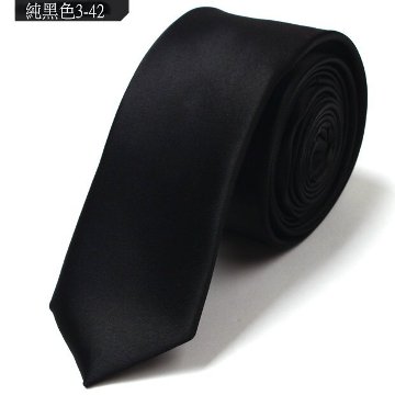 【vivi領帶~ 結婚.時尚英倫休閒5cm.韓版窄領帶 (純黑色3-42)