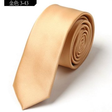 vivi領帶家族☆ 新款 韓版窄領帶 5CM (金色3-43)