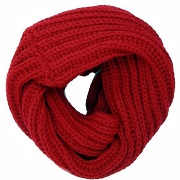 Charme 韓版新款 保暖高領設計素色小圍脖(棗紅色)
