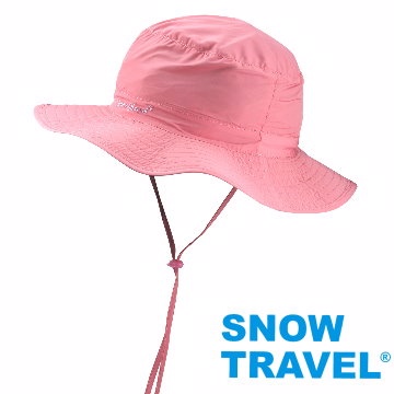 [Snow Travel抗UV透氣快乾戶外輕量休閒帽AH-23桃粉(可折疊收納)