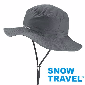 [Snow Travel抗UV透氣快乾戶外輕量休閒帽AH-23深灰(可折疊收納)