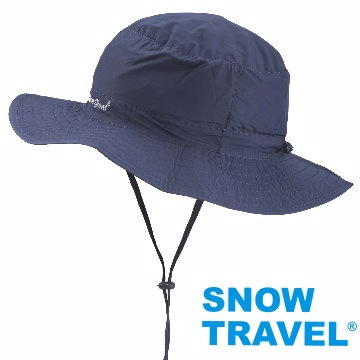 [Snow Travel抗UV透氣快乾戶外輕量休閒帽AH-23深藍(可折疊收納)