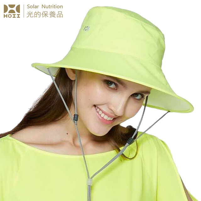 【后益 HOII】UPF50+抗UV防曬涼感先進光學機能布-圓筒帽 ★黃光