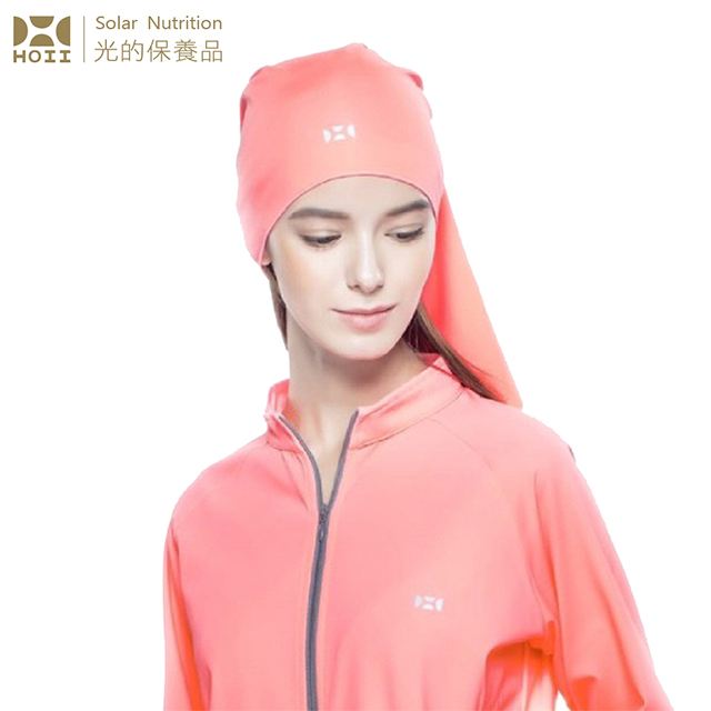 【后益 HOII】UPF50+抗UV防曬涼感先進光學機能布-頭巾 ★紅光