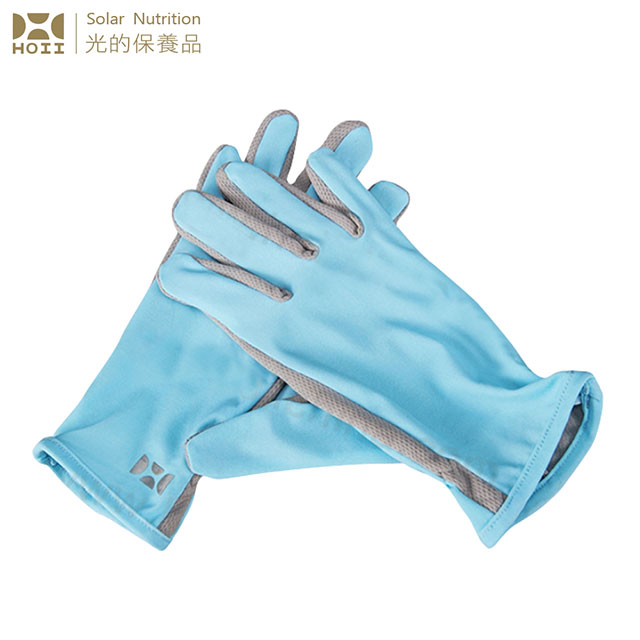 【后益 HOII】UPF50+抗UV防曬涼感先進光學機能布-手套★藍光