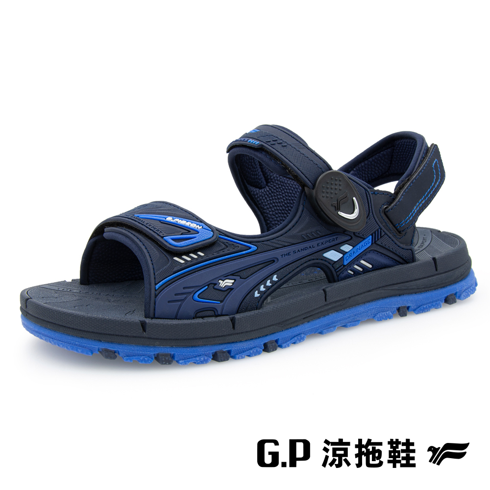 【G.P 男款戶外越野舒適磁扣兩用涼拖鞋】G9575-20 藍色 (SIZE:37-44 共二色)