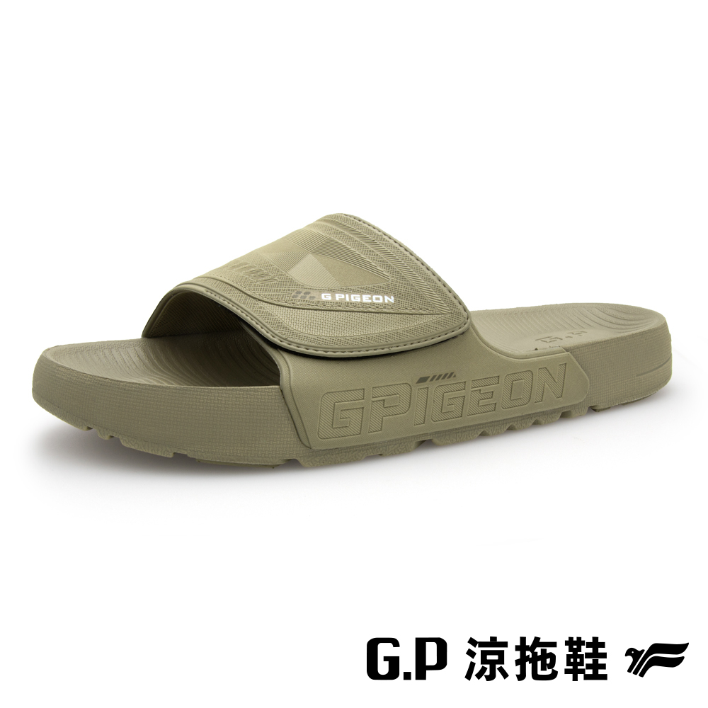 【G.P】男款防水親膚運動可調整式拖鞋 G5689M-61 橄欖綠 (SIZE:M-XXL 共三色)