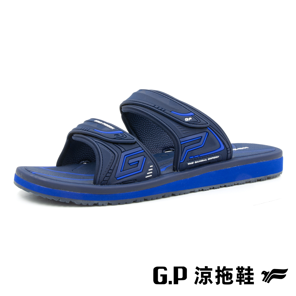 【G.P】男款高彈性舒適雙帶拖鞋G5659M-20 藍色 (SIZE:40-44 共三色)
