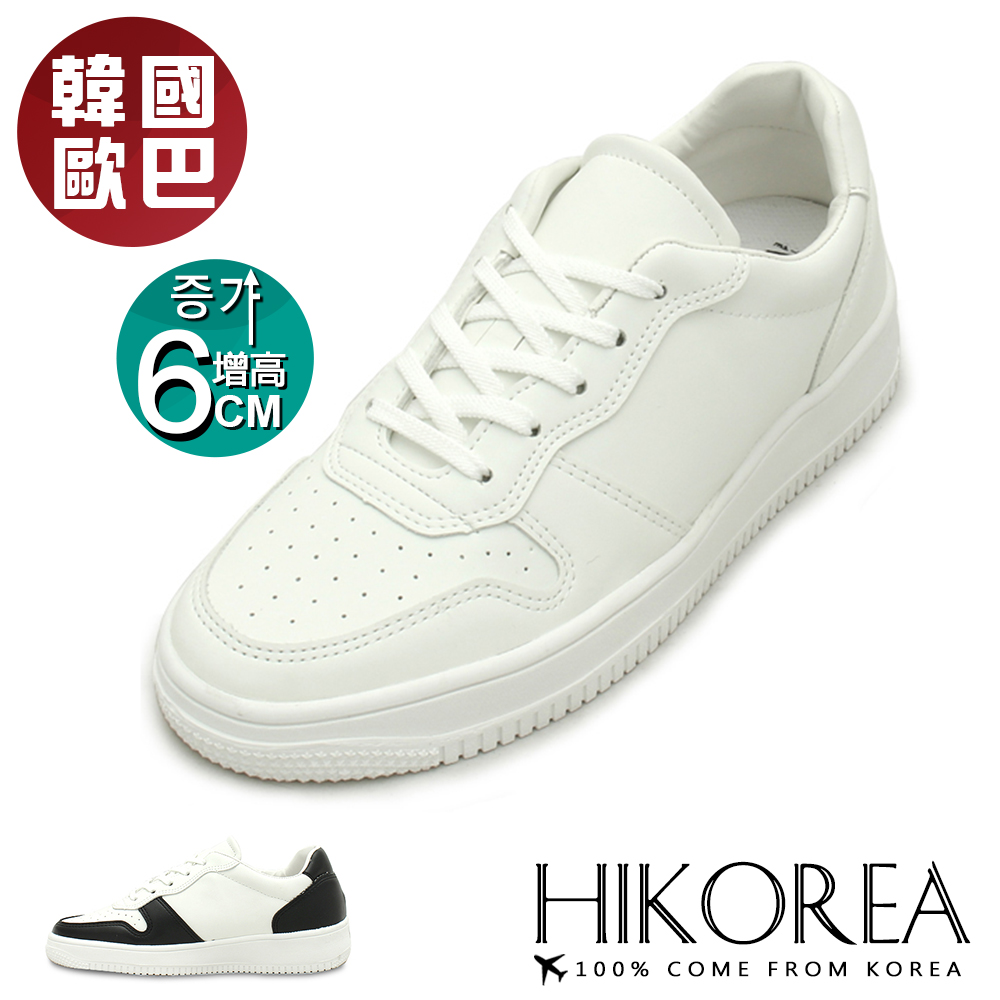 【HIKOREA】韓國空運/正韓製。男款經典潮流板鞋增高6CM休閒鞋(73-471/共二色/現貨+預購)