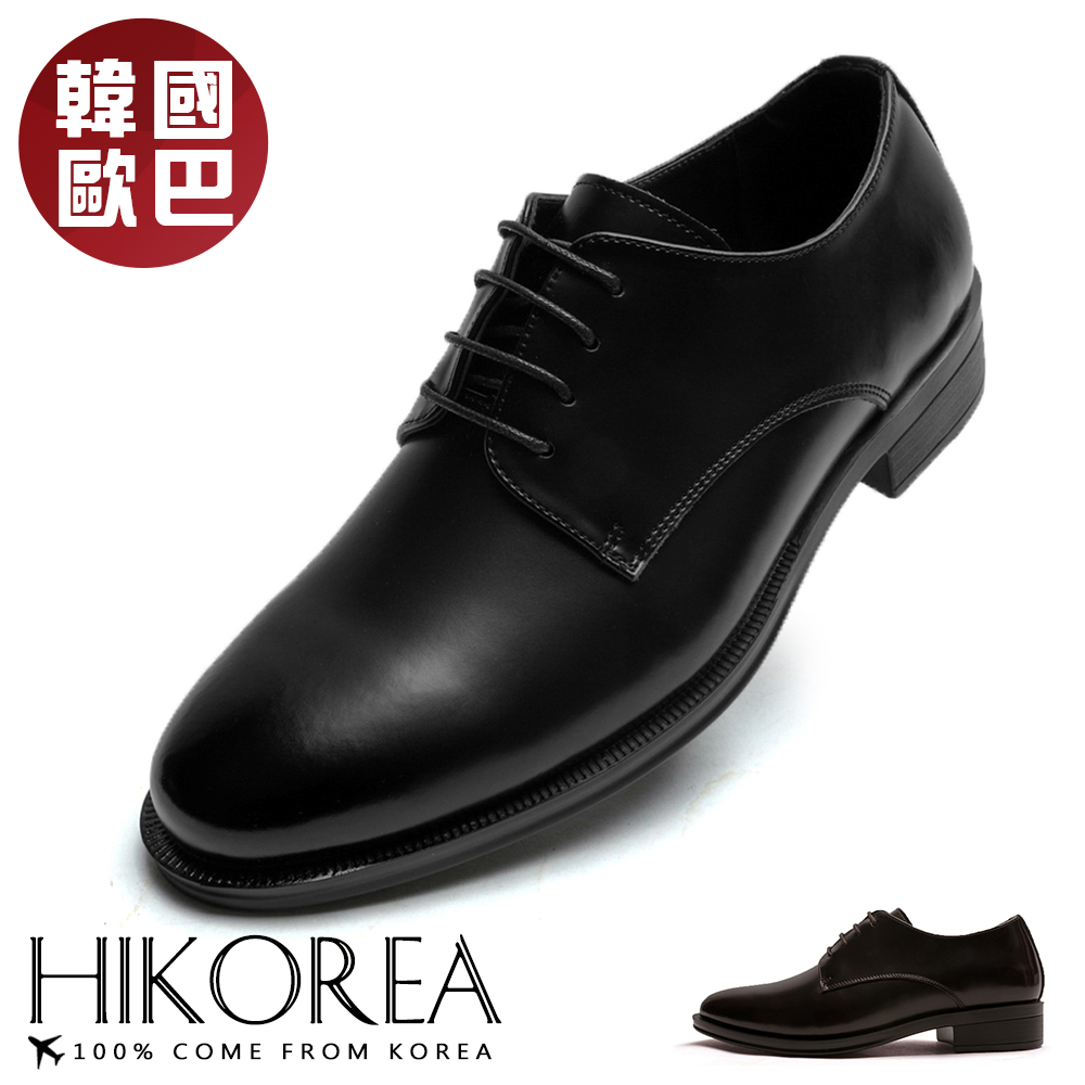 【HIKOREA】正韓空運/男士皮鞋。男款紳士皮鞋商務皮鞋上班學生皮鞋基本款(73-482/共二色/現貨+預購)
