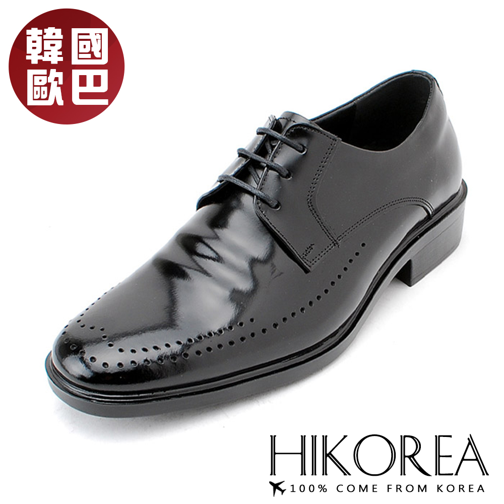 【HIKOREA韓國增高鞋】正韓製/版型正常。韓國空運手作歐爸商務皮鞋紳士皮鞋(8-9061/共二色/現貨+預購)