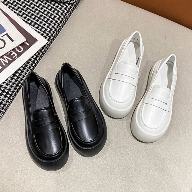 【韓國K.W.】Y7154個性派女孩小白鞋復古運動鞋(厚底鞋/慢跑鞋/休閒鞋)