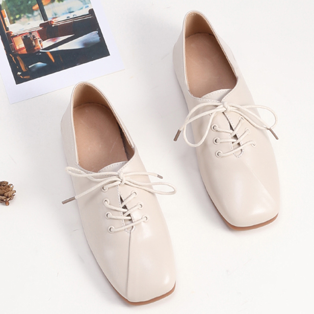【韓國K.W.】Y5501現貨37碼天空芭蕾簡約素色平底鞋(韓國K.W./女鞋/現貨)
