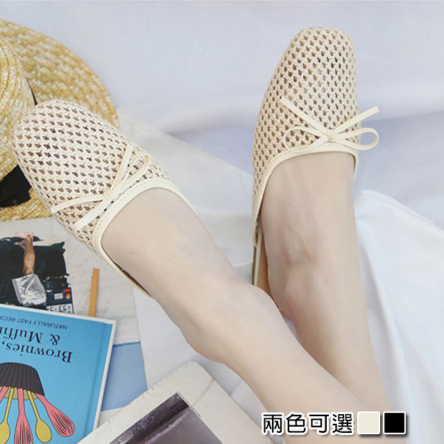 【韓國K.W.】Y4630現貨36碼女神同款經典百搭簍空穆勒鞋(韓國K.W./女鞋/現貨)