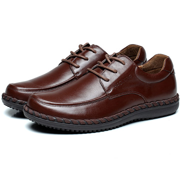 HaoxinG款D763541棕色秋季新款男士商務鞋商務休閑皮鞋英倫商務男鞋子JHS杰恆社