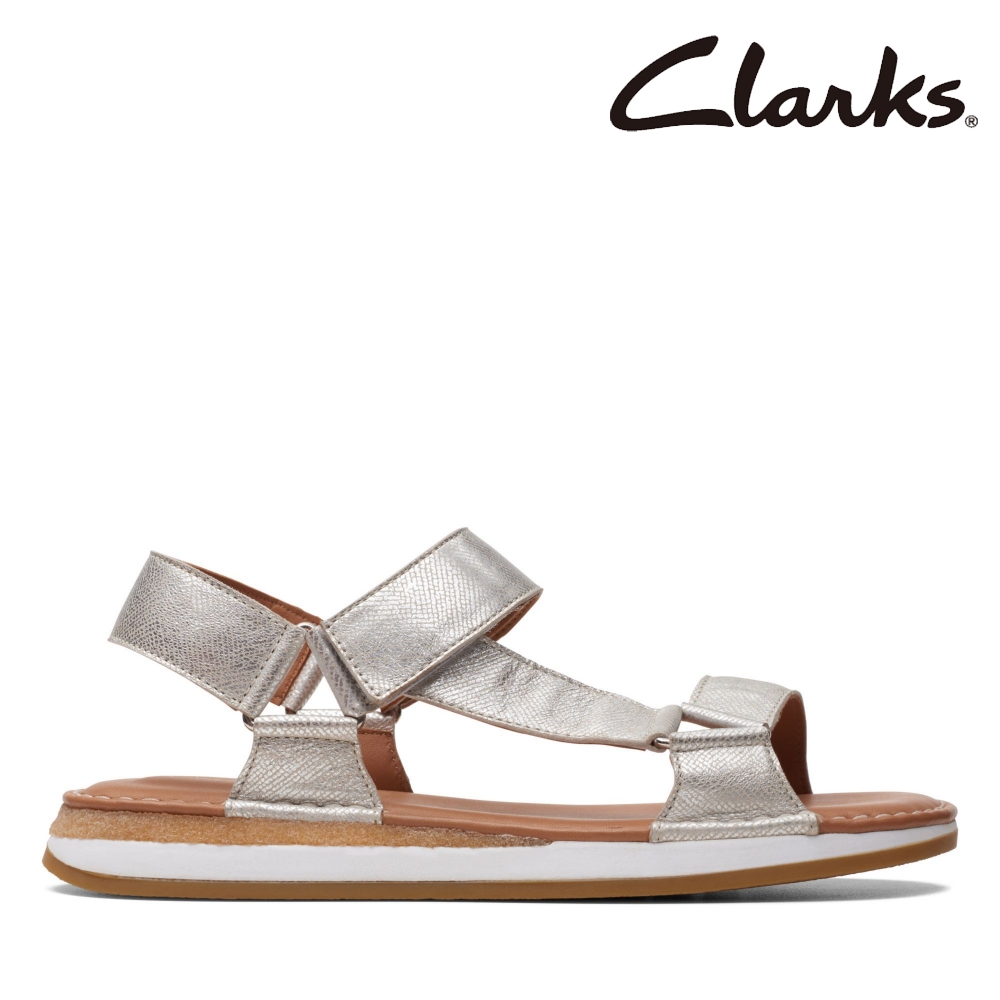 【Clarks】女款Craft Sun Sport工藝縫線魔鬼氈設計真皮涼鞋 CLF70448S